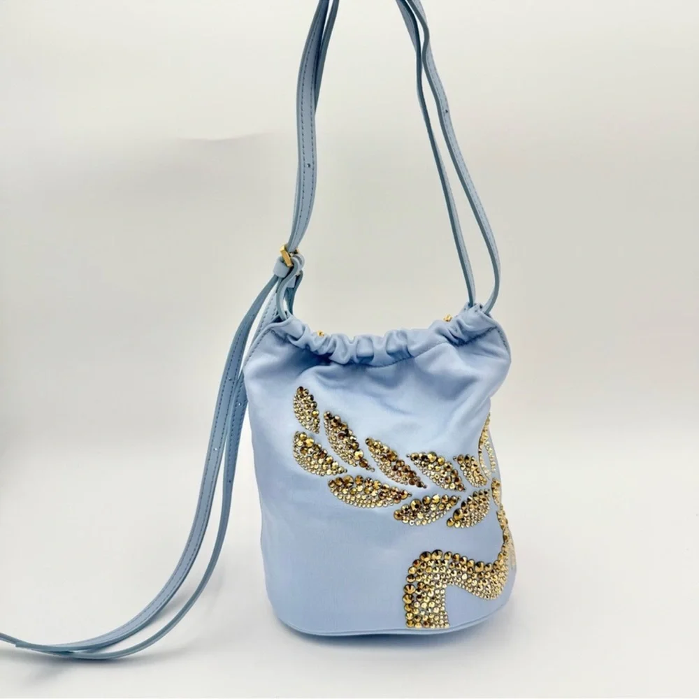 MCM Satin Blue purse